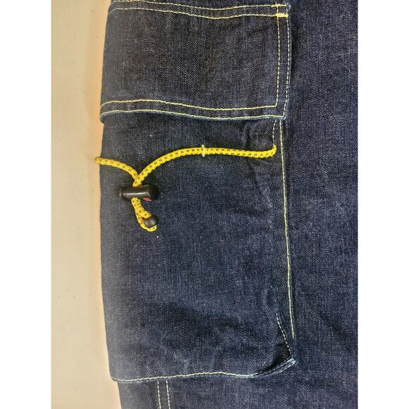 Vintage Tommy Jeans Tommy Hilfiger Carpenter Shorts/Jorts Y2K Baggy Denim| Sz 38 - Picture 2 of 16